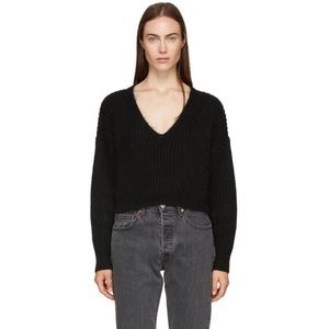 3.1 Phillip Lim black cropped mohair sweater S